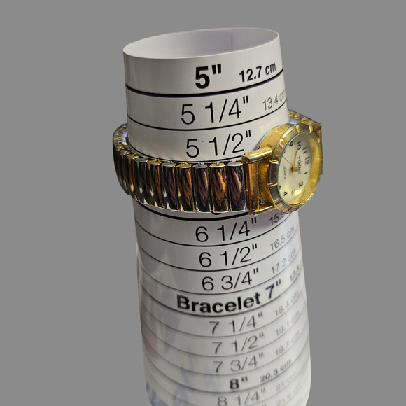 7 West Women’s Quartz Watch Gold Tone Two-Tone Band Japan Movt – Needs Battery - Picture 4 of 4